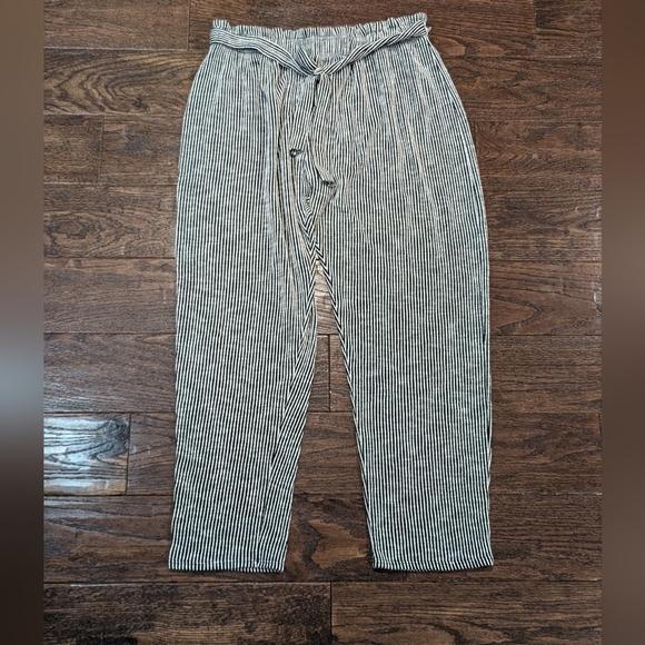 Caution To The Wind Pants - Caution to the Wind Pants Soft and Stretchy Vertical Stripes Black and White